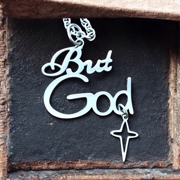 Hand Crafted Jewelry - 🆕 But God Pendant Necklace Stainless Steel